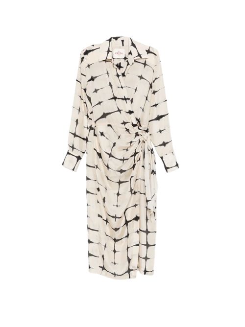 CRIDAComo tie-dye silk dress Crida Milano | COMOWHITE/BLACK